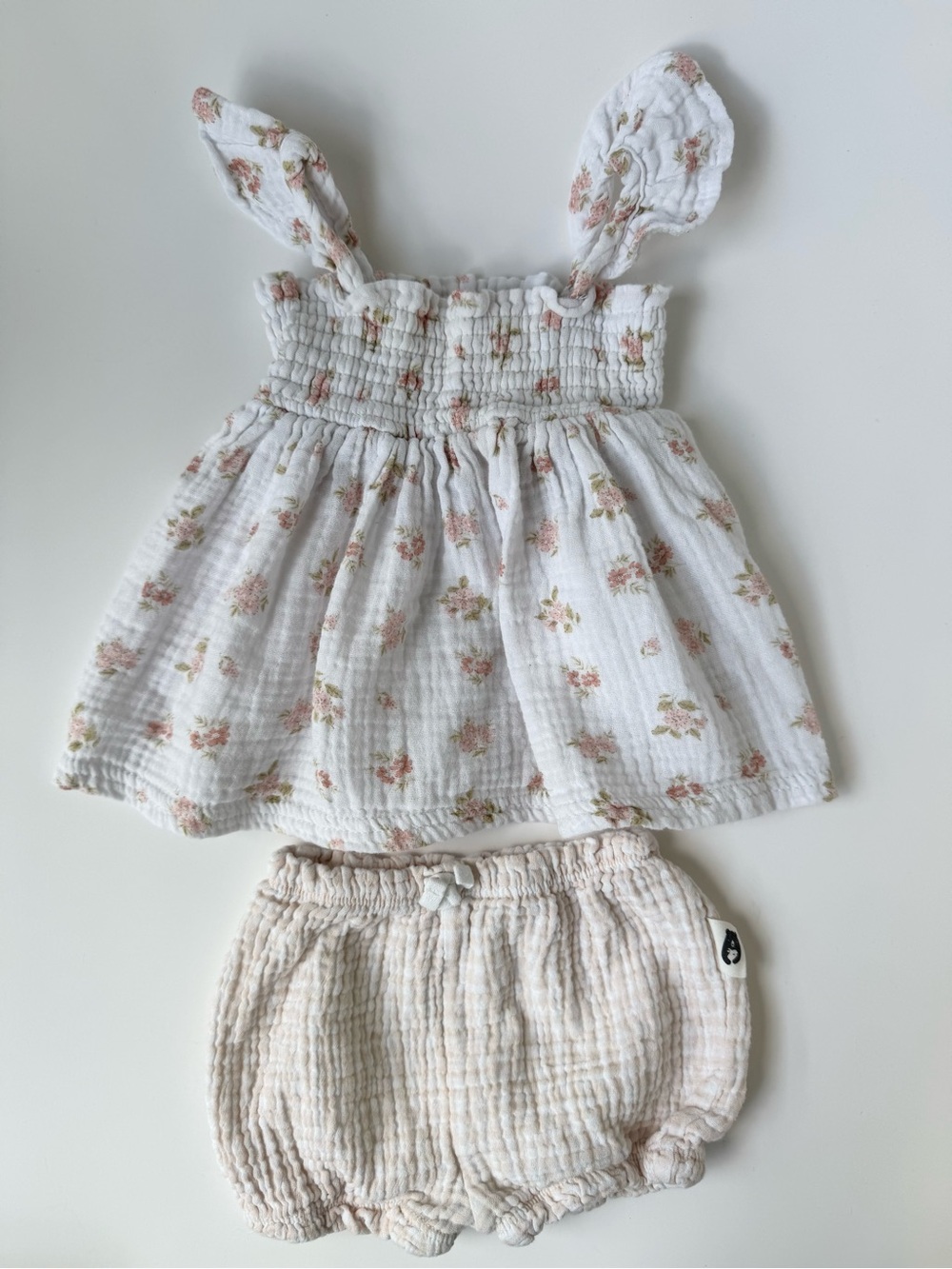 Rabbit Bear Floral Tank Top and Shorts